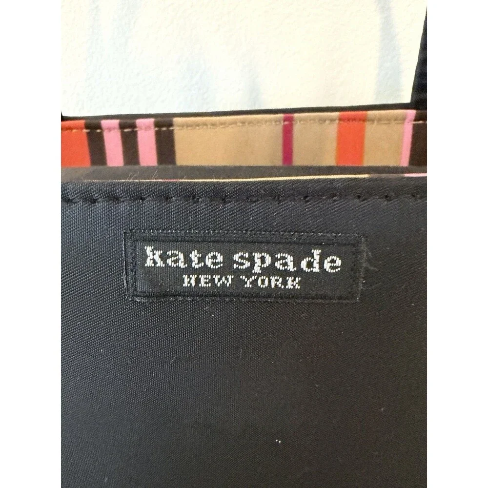 Kate Spade New York Black Women’s Tote, Multicolor Lining, Inner Pockets